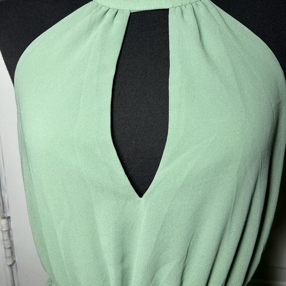 Charlotte Russe Green Halter Backless Dress Cocktail - Picture 3 of 10